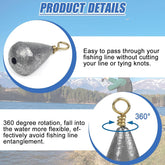 Five-size 25-piece fishing weight set (1/8oz to 1/2oz)